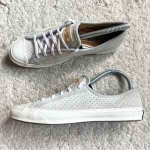 Converse Chuck Taylor All Star Gray Suede Polka Dot Sneakers Size 8 Low Top